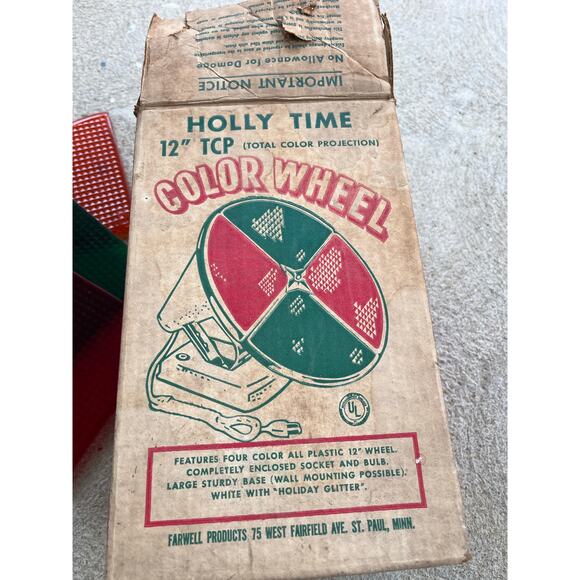 Holly Time Color Wheel 12” With Original Box- Color Projection- Non motorized - Picture 2 of 4